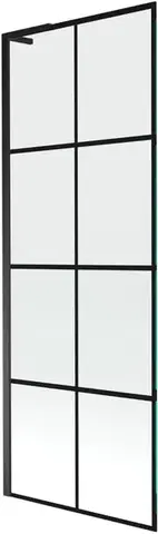 MEXEN/S Next L vanová zástěna FIX 70 x 150, černá vzor, černá 895-070-000-03-77-70