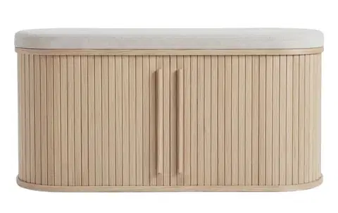 Estila Lavice Alborg s úložným prostorem, světlý dub, 120 cm