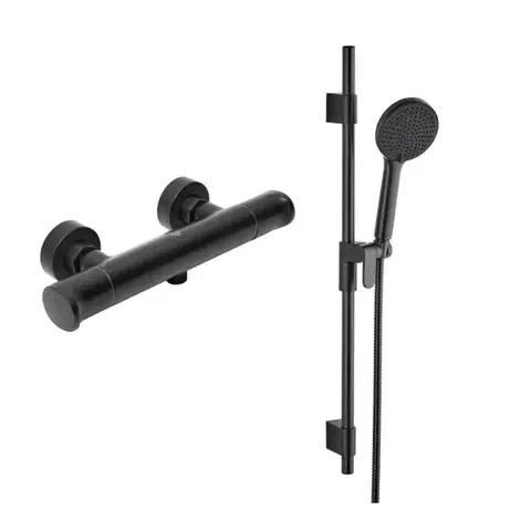 Sprchová baterie SAT Dark se sprchovým setem 150 mm černá matná SATBSDA268CSET1 SATBSDA268CSET1