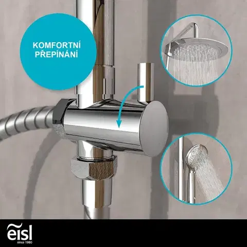 Eisl Nalepovací sprchový set bez baterie, chrom DX12009 DX12009