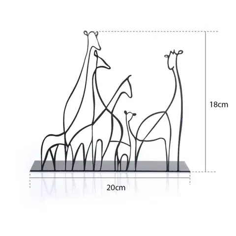 Dekorativní předmět Giraffa - Black