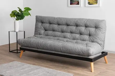 Trojmístná rozkládací pohovka Saki - Light Grey