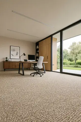 Timzo, Metrážový koberec Rubin 2114 sand, na míru, šíře 4m, béžová, ab (mřížka), chodba / předsíň