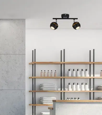 LED pásek Boni 2x3W GU10 černý - POSLEDNÍ KUS