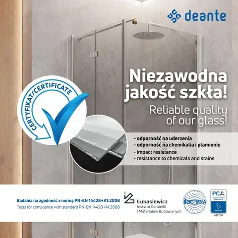 DEANTE Jasmin plus chrom Sprchový kout, půlkulatý, 80 cm KTJ_052P