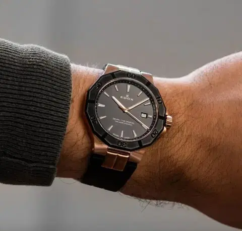 EDOX Delfin Quartz Date 53021-37RNCA-NIR