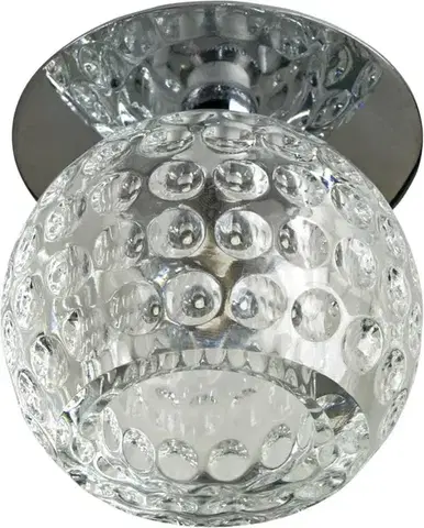 Stropní lampa SK-20 CH G4 chromový rám stropní. pevná křišťálová koule 20W G4
