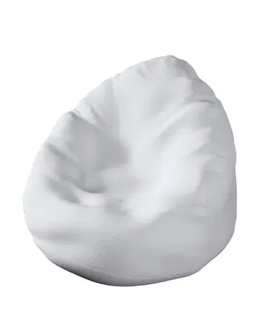 Sedací vak barva bílá látka pletený vzor