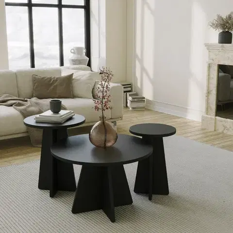 Sada konferenčních stolků Mushroom 3 - Black