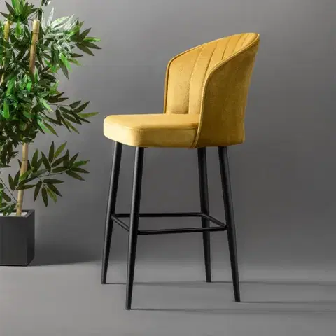 Bar Stool Set (4 Pieces) Rubi - Yellow