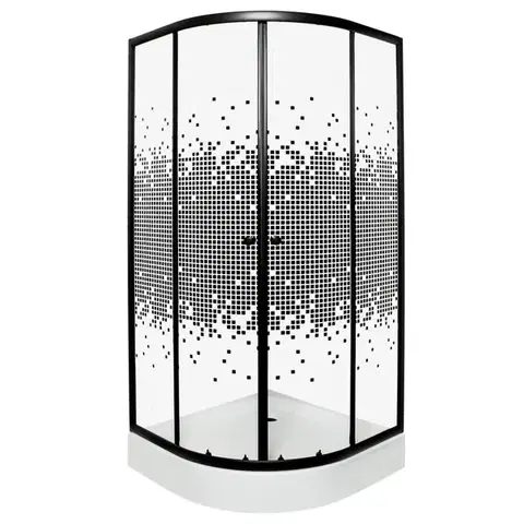 KERRA Sprchový kout s vaničkou Pixel XN 80 (černý) 5907548117991