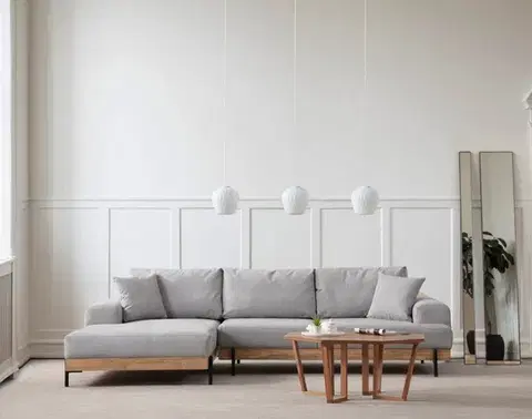 Rohová sedací souprava Eti Oak Left - Grey