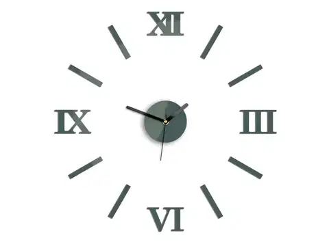 ModernClock Nástěnné samolepící hodiny Numero 49 cm šedé