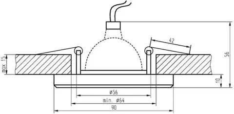 Čtvercové skleněné stropní svítidlo, černé SS-13