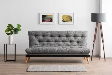 Trojmístná rozkládací pohovka Saki - Light Grey