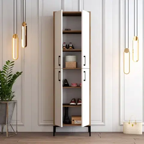 Botník Berlin A - Walnut, White