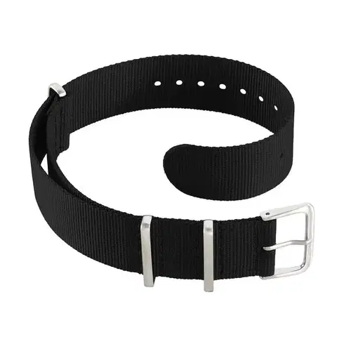 Řemínek Laco NATO nylonový černý - 18 mm