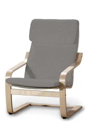 Sedák na křeslo IKEA Poäng barva šedá látka pletený vzor
