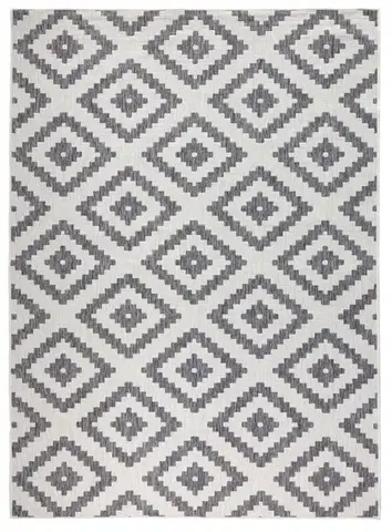 Hanse Home, Kusový koberec Twin-Wendeteppiche 103132 grau creme – na ven i na doma, 200x290, šedá, chodba / předsíň
