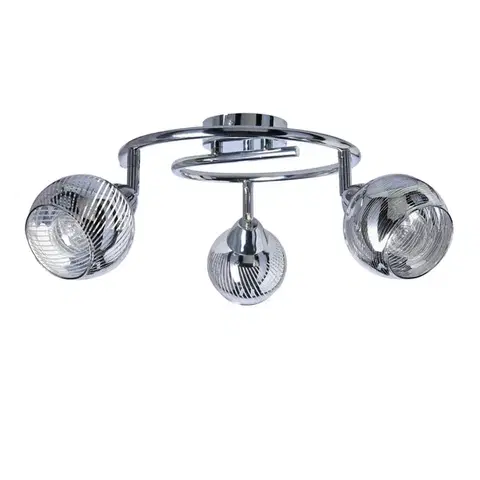 Spirálová stropní lampa 3X10W E14 LED chrom FORT