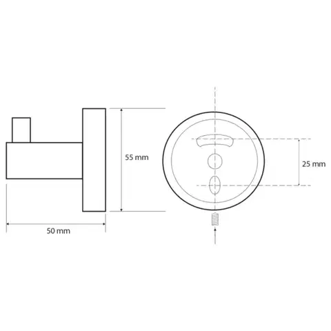 SAPHO X-ROUND GUN METAL háček, gun metal XR205GM