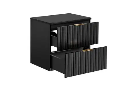 COMAD Skříňka pod umyvadlo 60cm 2 zásuvky ADEL BLACK 5907611654842