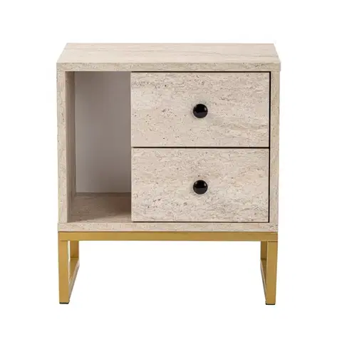 Noční stolek Glimmer Travertine