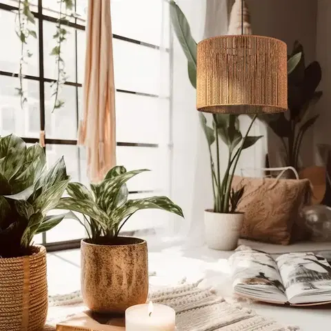 TooLight Závěsný lustr APP1323-1CP 25 cm přírodní