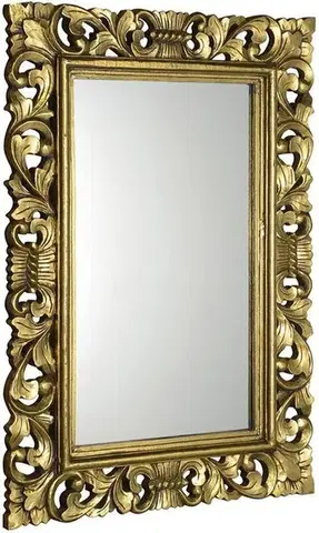 SAPHO SCULE zrcadlo ve vyřezávaném rámu 80x120cm, zlatá IN316