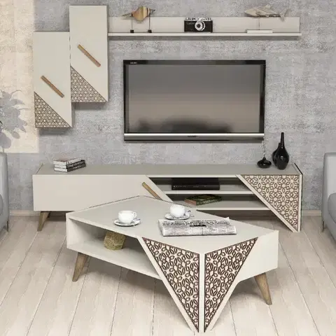 Living Room Furniture Set Beril - Cream