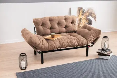 Dvoumístná rozkládací pohovka Nitta - Light Brown
