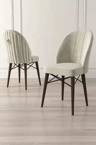 Sada židlí (4 kusy) Ritim - Cream, Brown
