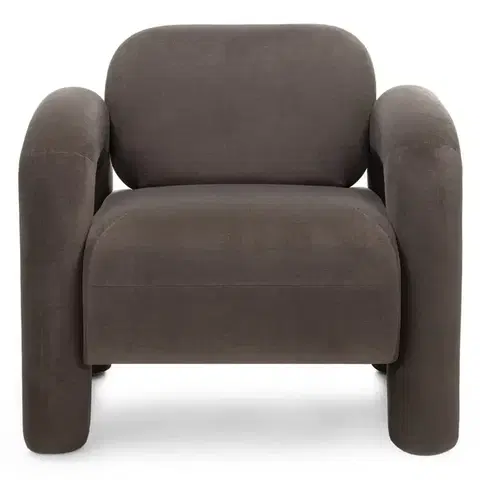 Hector Designové křeslo Vico samet hnědé
