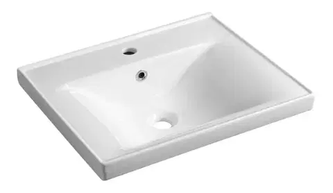 AQUALINE SAVA 55 keramické umyvadlo nábytkové 55x46cm, bílá 2055