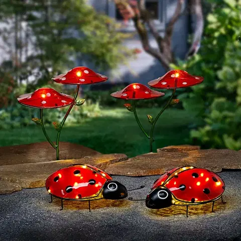 1 solární světlo Muchomůrky