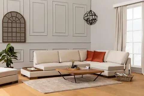 Rohová sedací souprava Tulip Corner Right Without Pouf - Beige