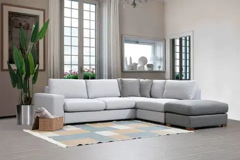 Hanah Home Rohová sedací souprava LOOP 2 šedá