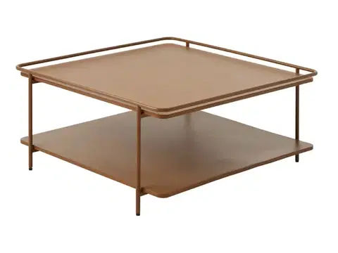 Estila Konferenční stolek Koge, terakotový kov, 75 cm