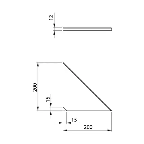SAPHO ABELINE rohová police rockstone 200x200mm, concrete AE200-4033