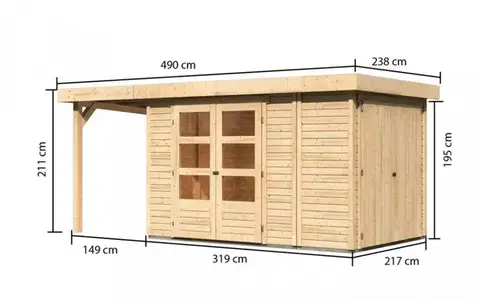 Dřevěný zahradní domek RETOLA 3 Lanitplast