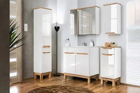 COMAD Boční skříňka 35cm 1 dvířka 1 zásuvka BALI bílá 5907611647455