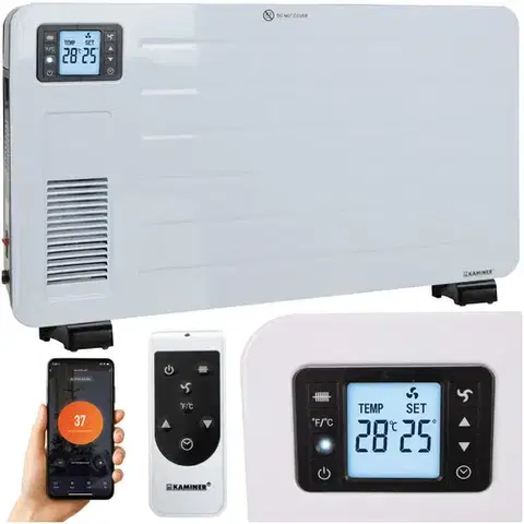 Energeticky úsporný elektrický konvektor KAMINER ZIFLO 2300W s WiFi ovládáním a turbo ventilátorem