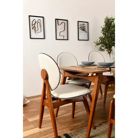 Jídelní set Touch Walnut and Cream