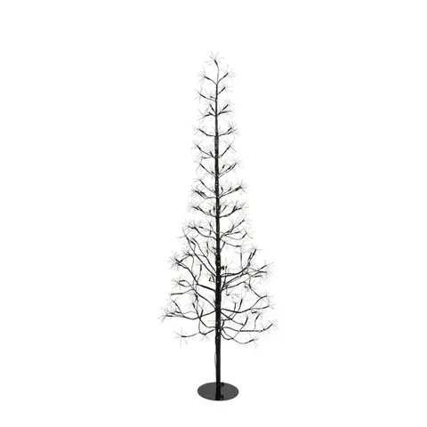Vánoční stojací lampa černá strom 150 cm vč. LED s časovačem IP44 - Caspar