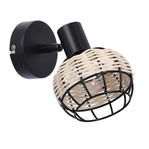 Juicy lampa kinkiet czarny 1x40W E14 klosz czarny