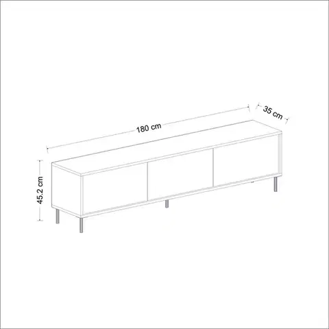 TV stolek Imaj - Whıte