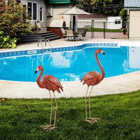 Decorative Garden Object Set (2 Pieces) Flamingo