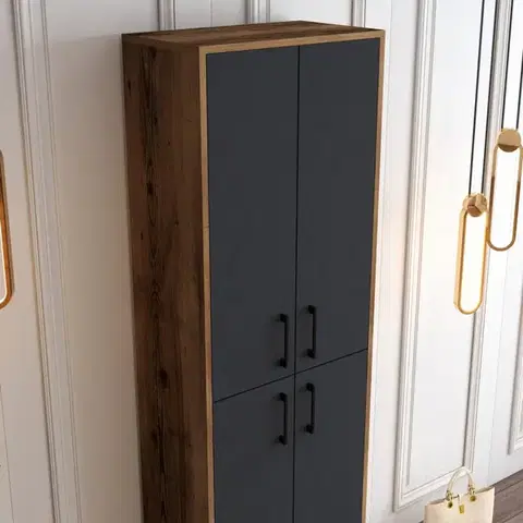 Botník Berlin A - Walnut, Anthracite
