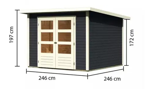 Dřevěný zahradní domek STOCKACH 4 Lanitplast