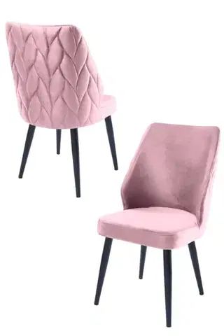 Sada židlí (4 kusy) Pufi - Lilac, Black
